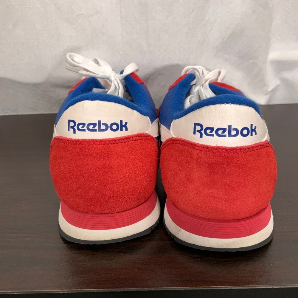 Reebok Rapide Shoes Men 10.5  Red Blue Suede Nylon Running Sneakers Retro V62130 - Picture 4 of 7